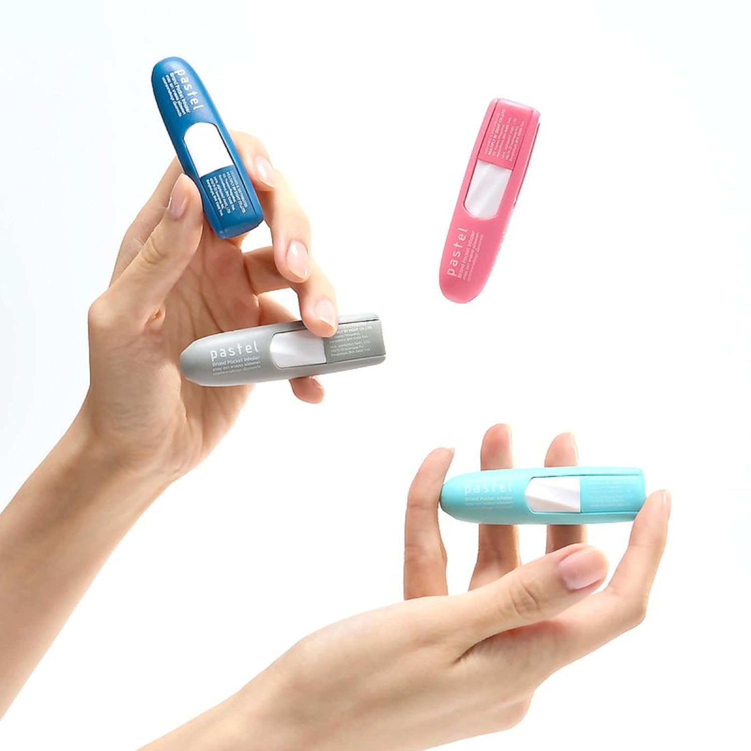 Pastel Pocket Inhaler for Aromatherapy Relief of Nasal Congestion (Free lanyard) 1ea