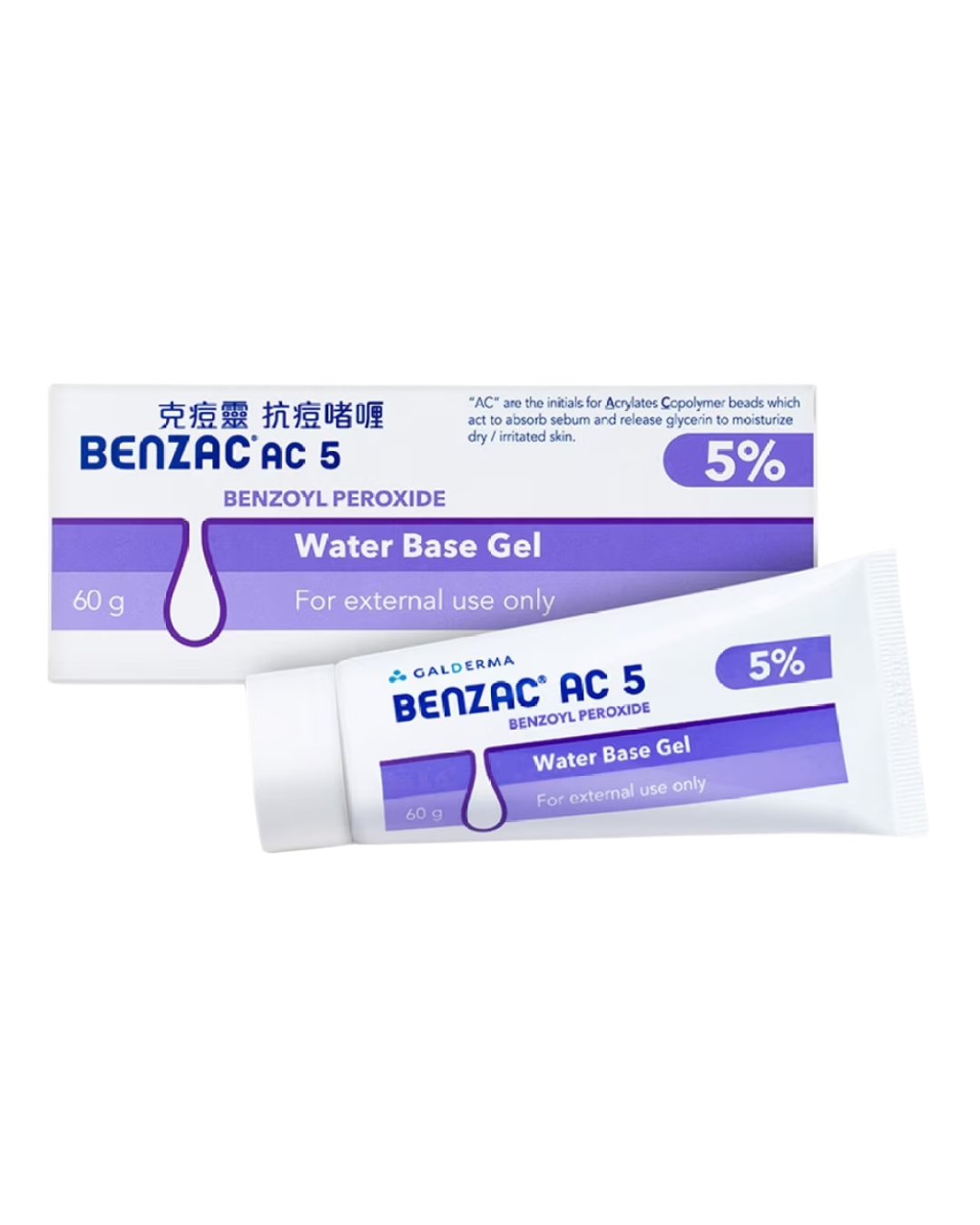 Benzac Medicated Acne Gel 5% AC 60g