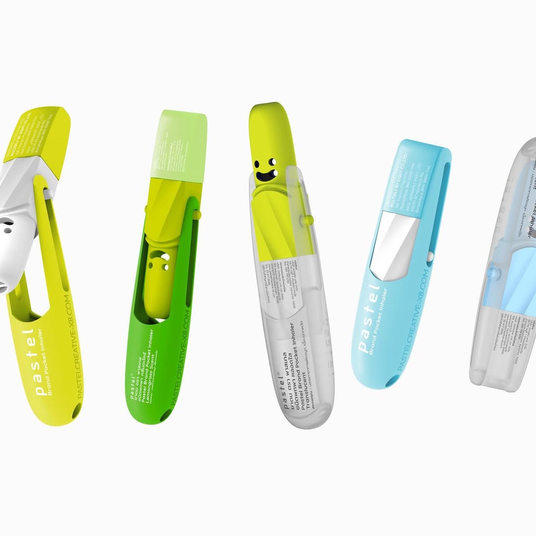 Pastel Pocket Inhaler for Aromatherapy Relief of Nasal Congestion (Free lanyard) 1ea