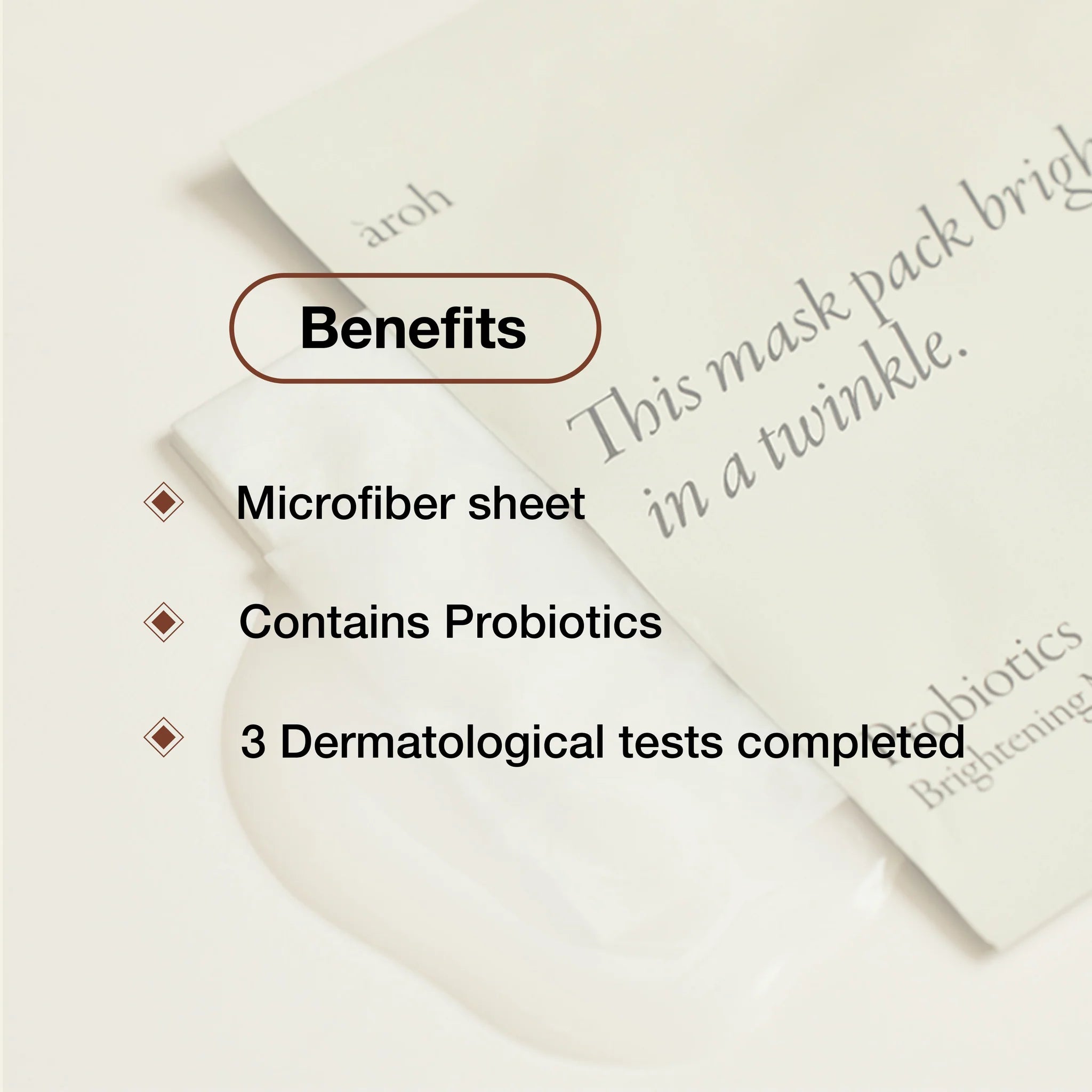 Aroh Probiotics Brightening Sheet Mask 25ml x 10ea