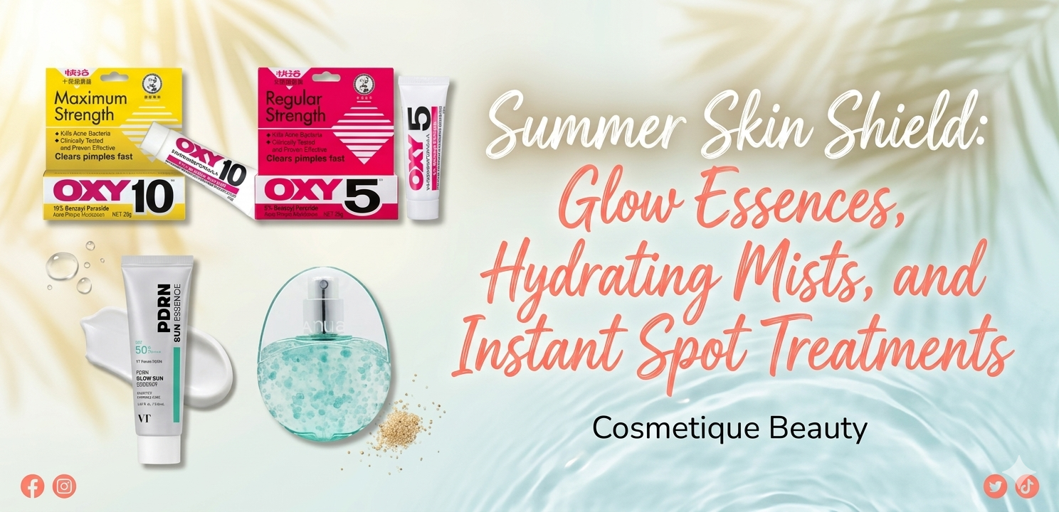 Summer Skin Shield: Glow Essences, Hydrating Mists, and Instant Spot Treatments