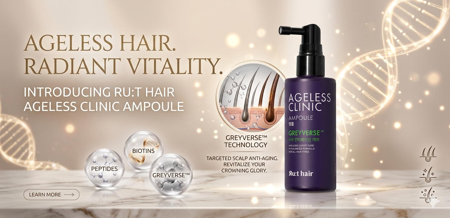 Gray Hair Reversal Is Possible: Why Ru:t Hair AgeLess Clinic Ampoule Is a Game-Changer