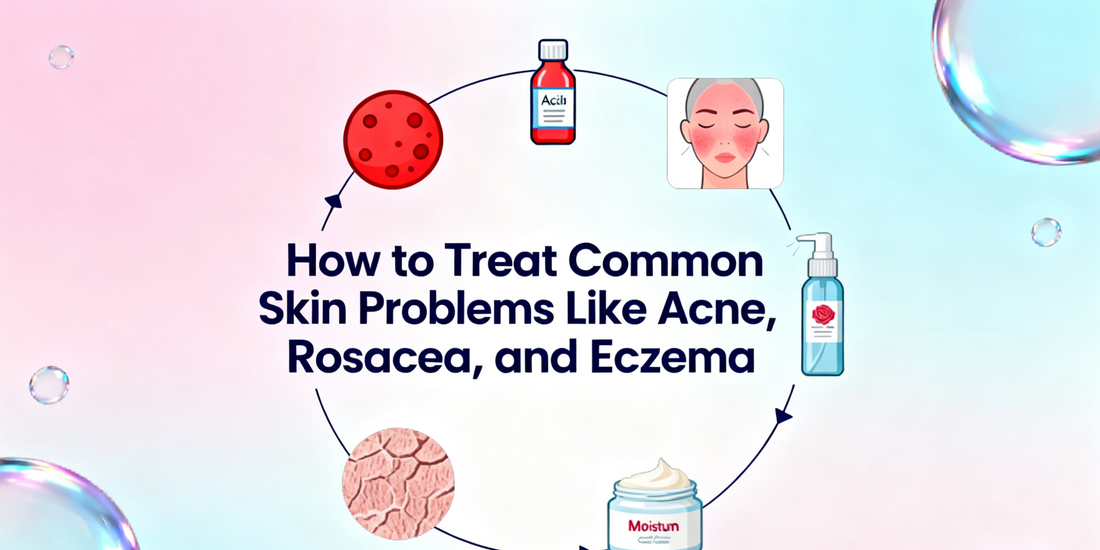 How to Treat Common Skin Problems Like Acne, Rosacea, and Eczema