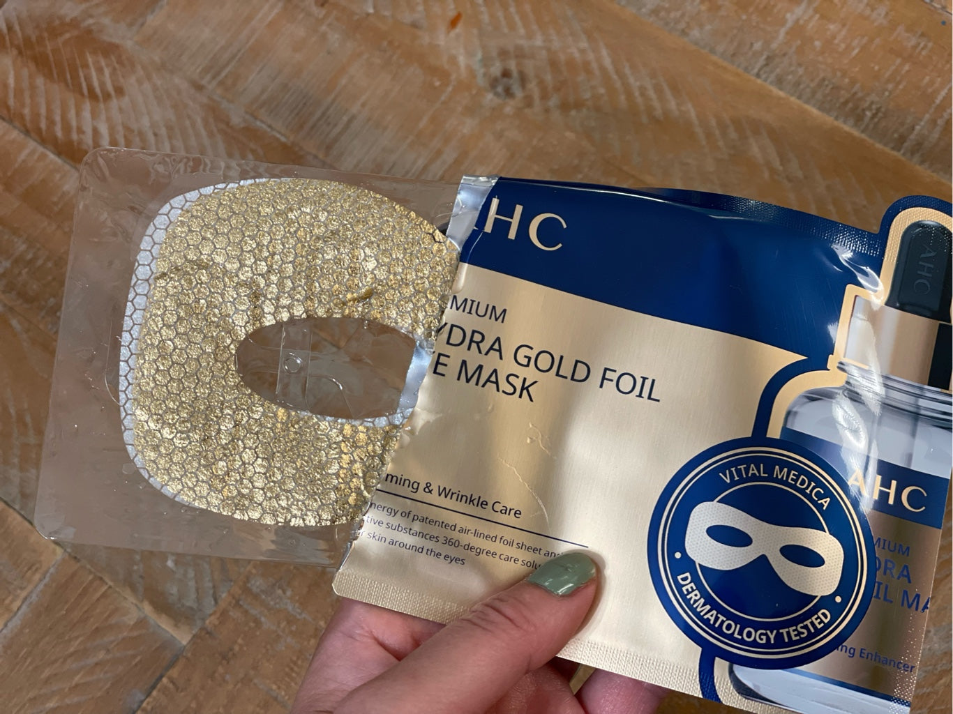 AHC 韓國 玻尿酸水潤緊緻金箔眼膜 5片