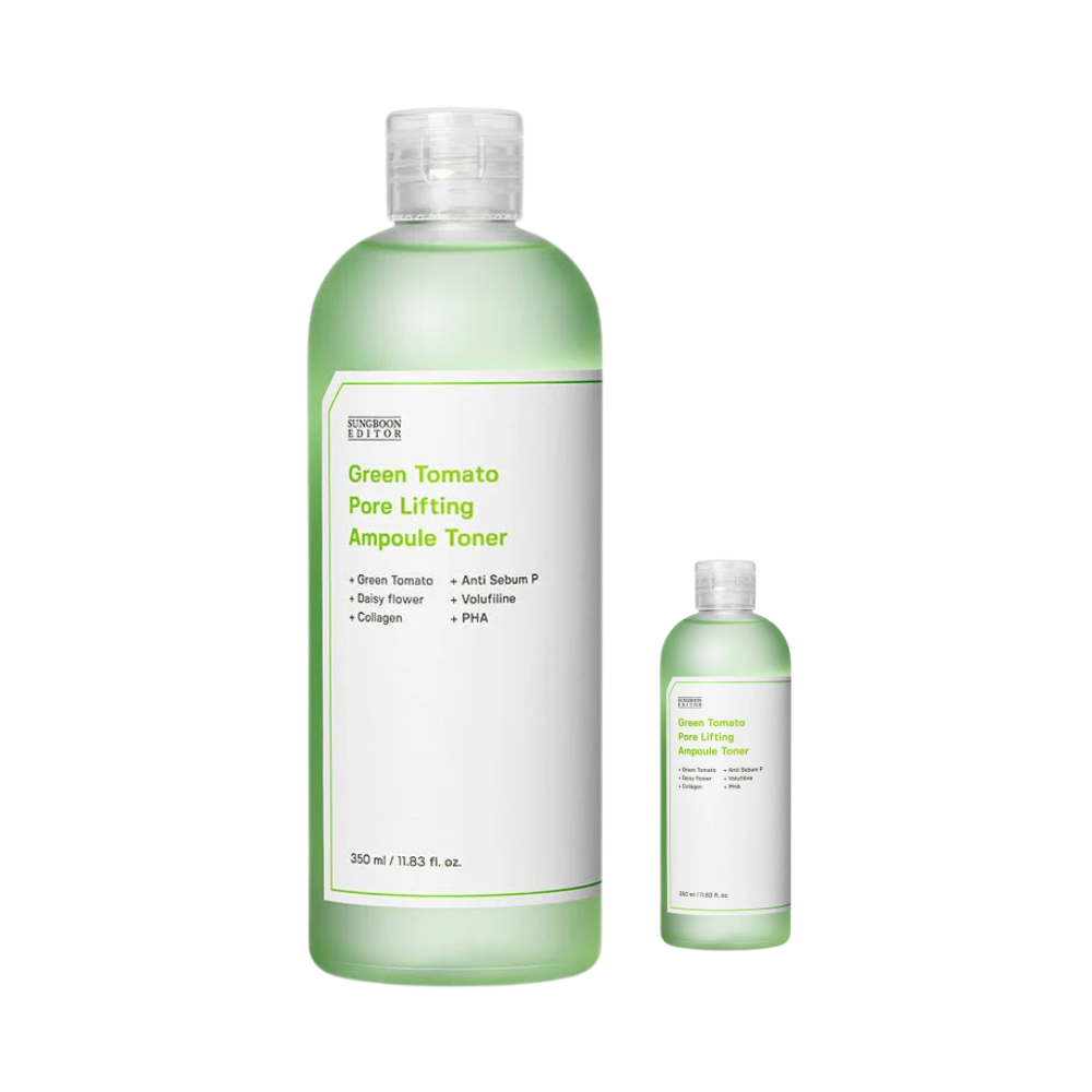 Sungboon Editor Green Tomato Pore Lifting Ampoule Toner Special Set 350ml + 100ml