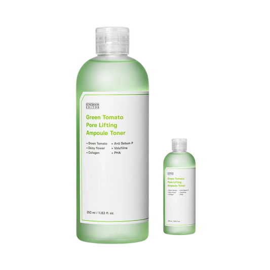 Sungboon Editor Green Tomato Pore Lifting Ampoule Toner Specialsæt 350ml + 100ml