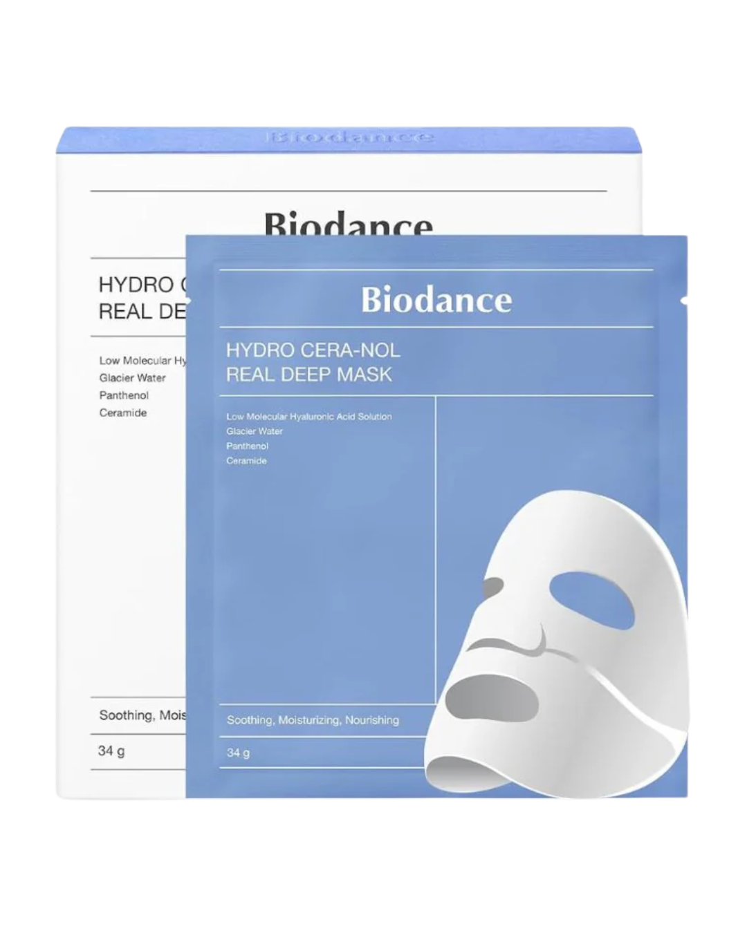 BIODANCE 韓國 生物膠原蛋白透明質酸深層補濕面膜 34g x 4片