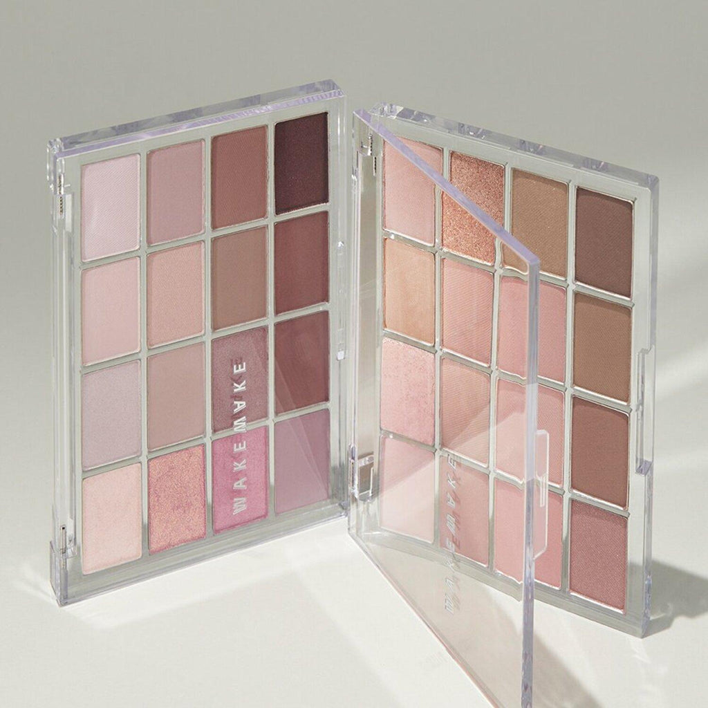 Wakemake Soft Blurring Eye Palette With 16 Colors (#05 Mute Coral Blurring) 14g