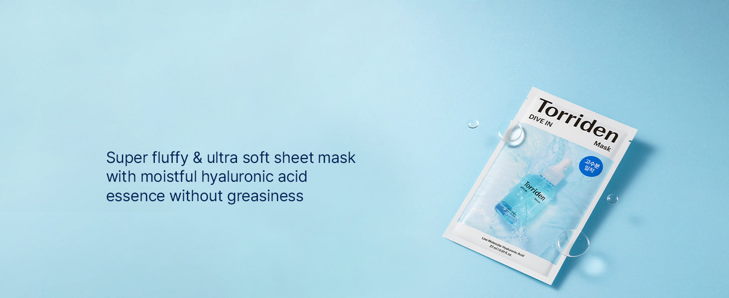Torriden DIVE IN Hyaluronic Acid Facial Mask 10ea