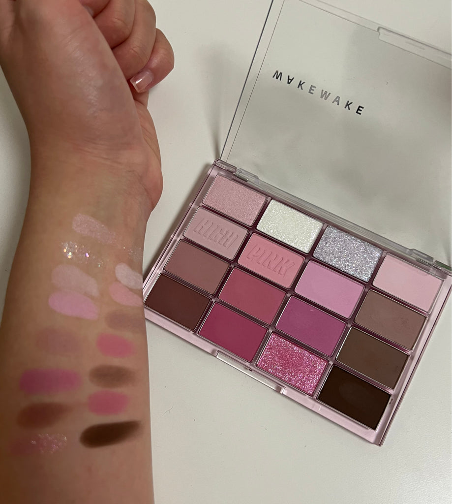 Wakemake Soft Blurring Eye Palette With 16 Colors (#09 High Pink Blurring) 14g