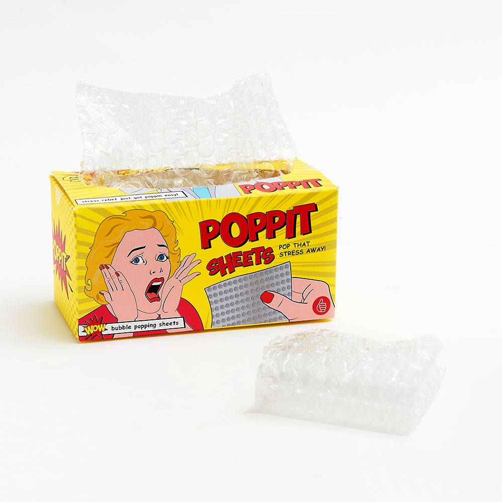 Poppit Bubble Popping Sheets Stress Reliever 1 box