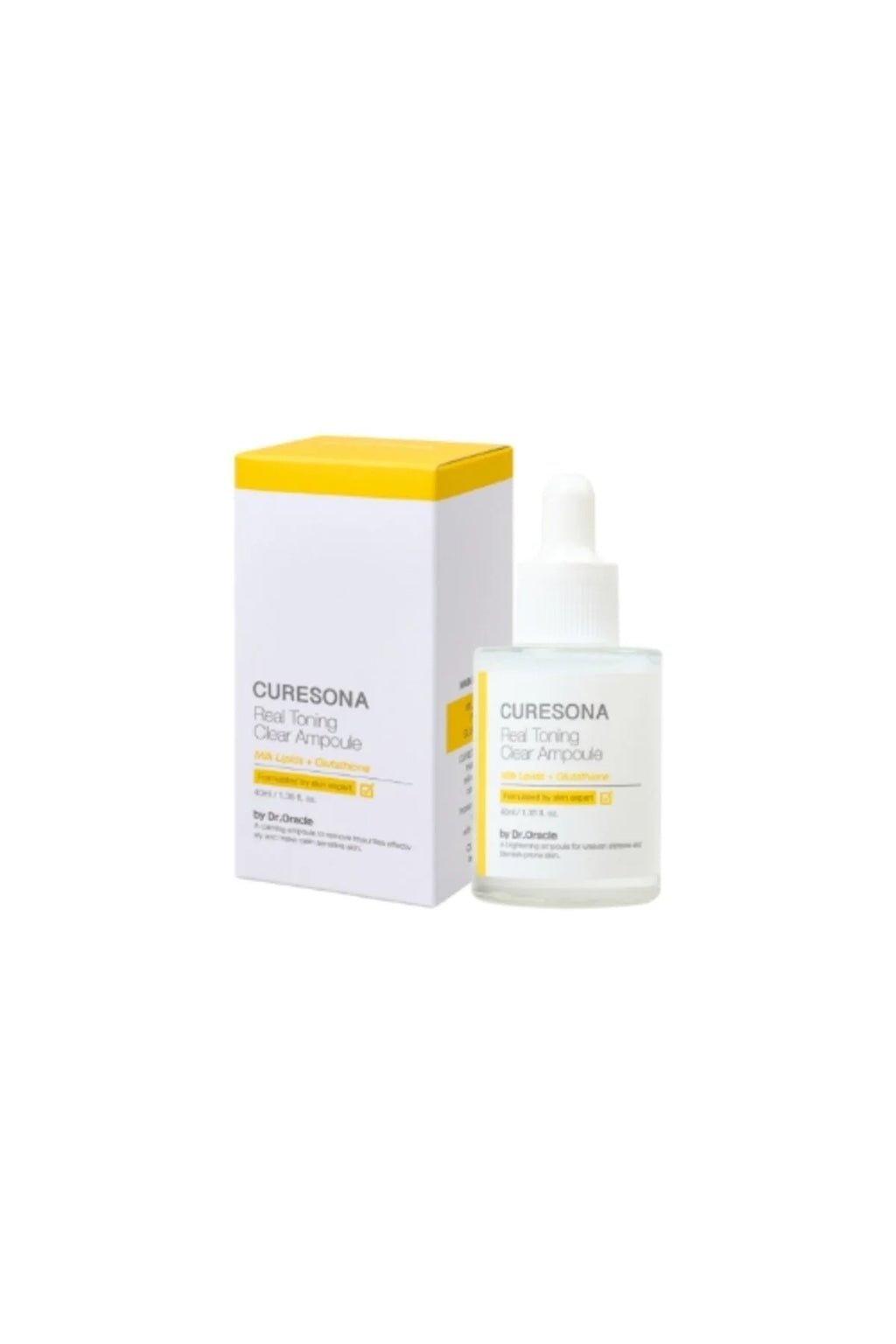 CURESONA Milk Lipids & Glutathione Real Toning Clear Ampoule (Brightening) 40ml