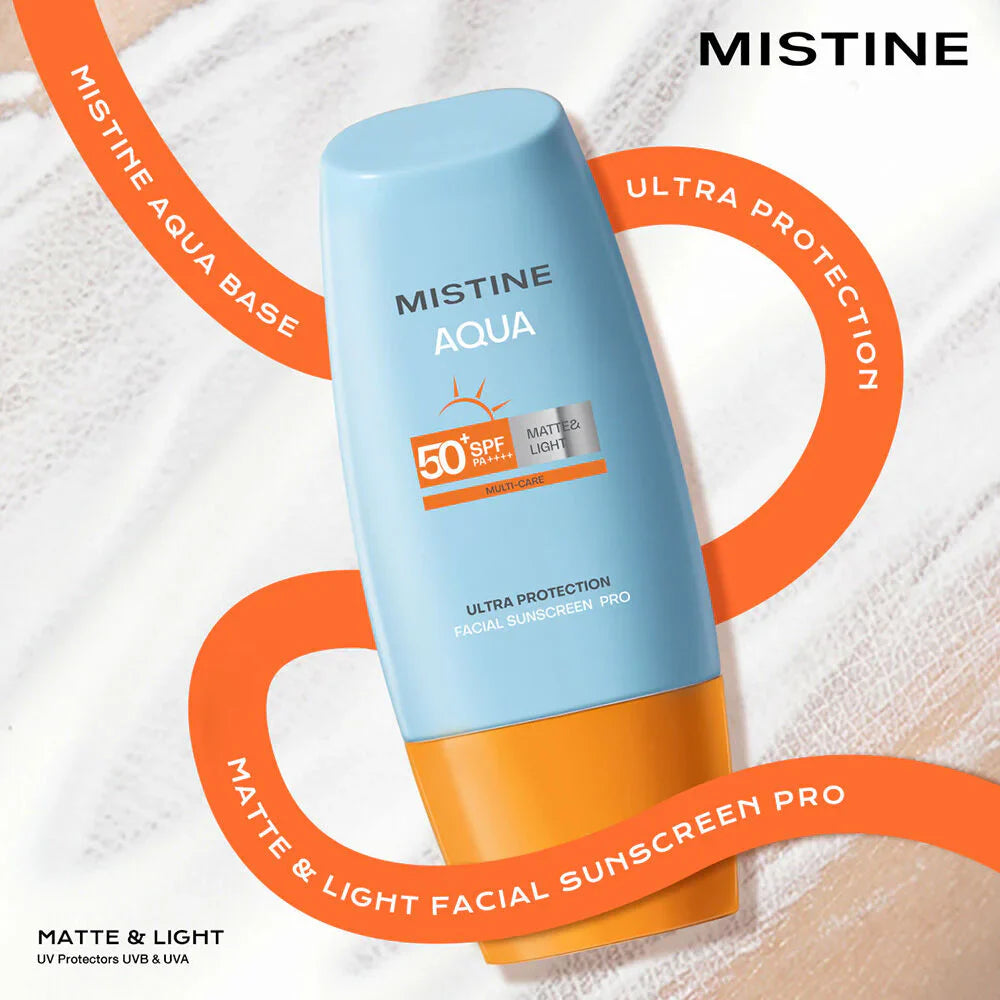 Mistine Aqua Base Ultra Protection Matte & Light Facial Sunscreen Pro (Thailand Version) SPF50 PA ++++ 60g