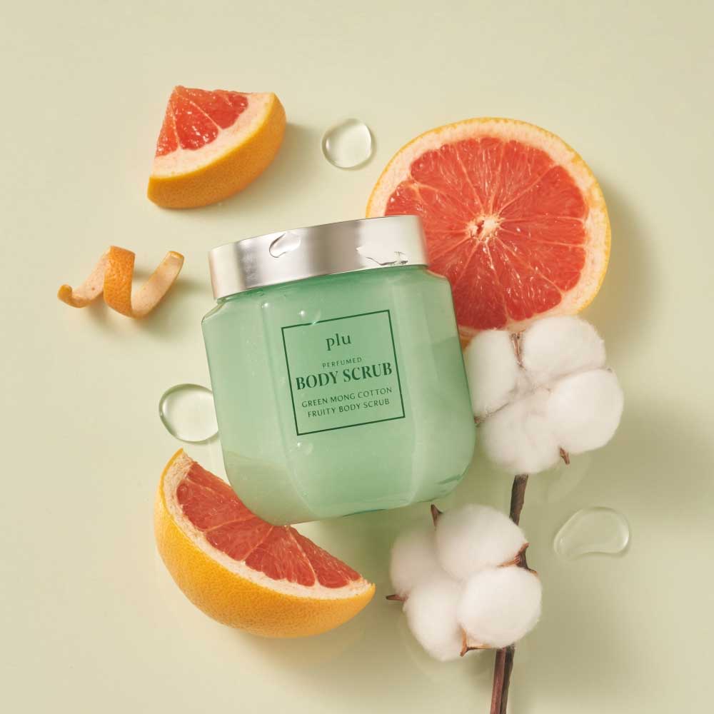 PLU Perfumed Fruity Body Scrub (Green Mong Cotton) 500g