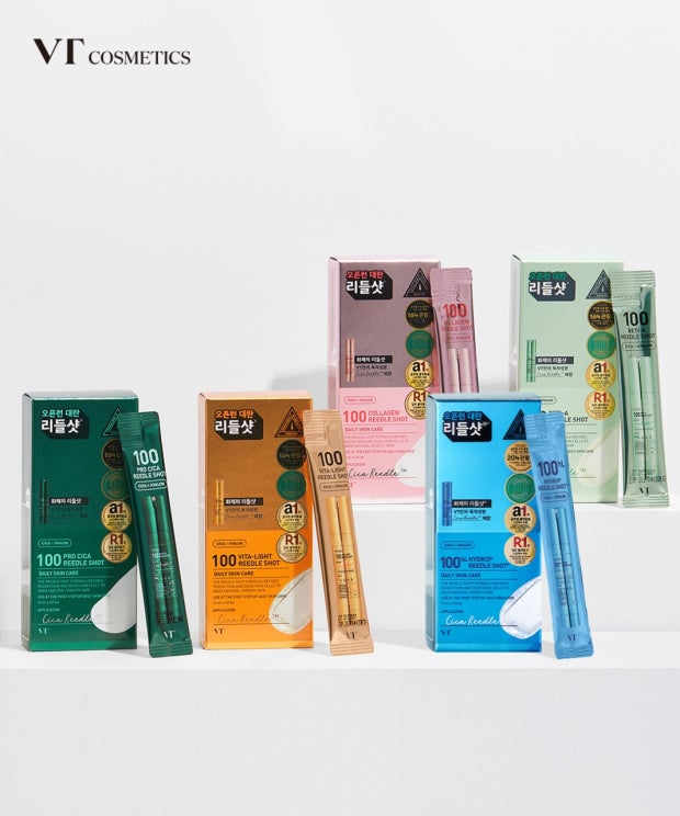 VT Cosmetics 100 Pro CICA Reedle Shot Stick Pouch 10 packs / box