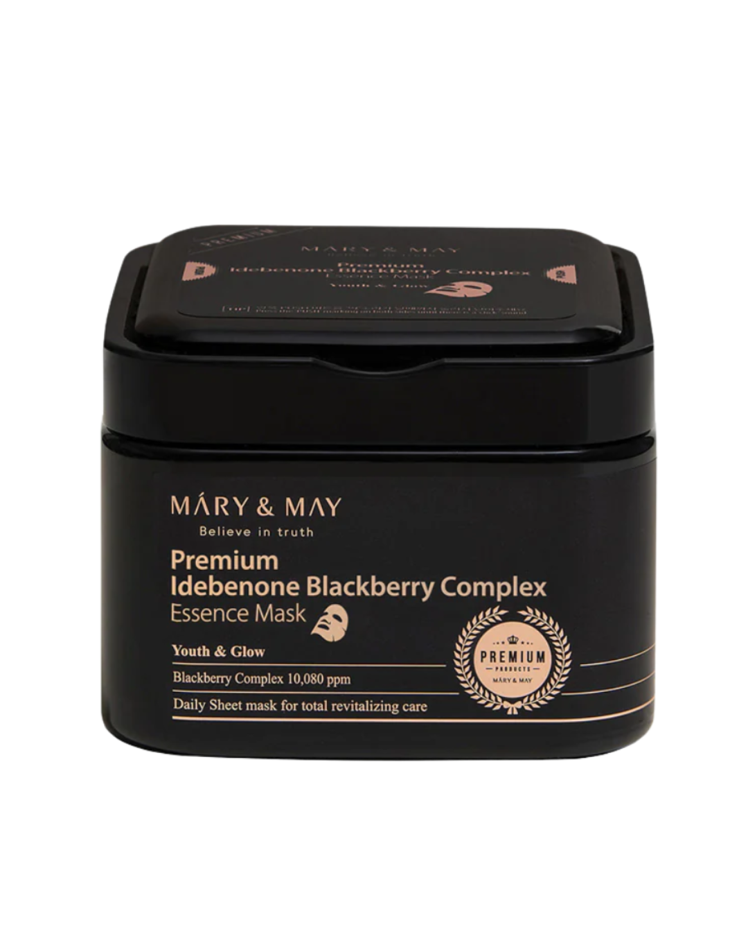 MARY & MAY Premium Idebenone Blackberry Complex Essence Mask 20ea/250g