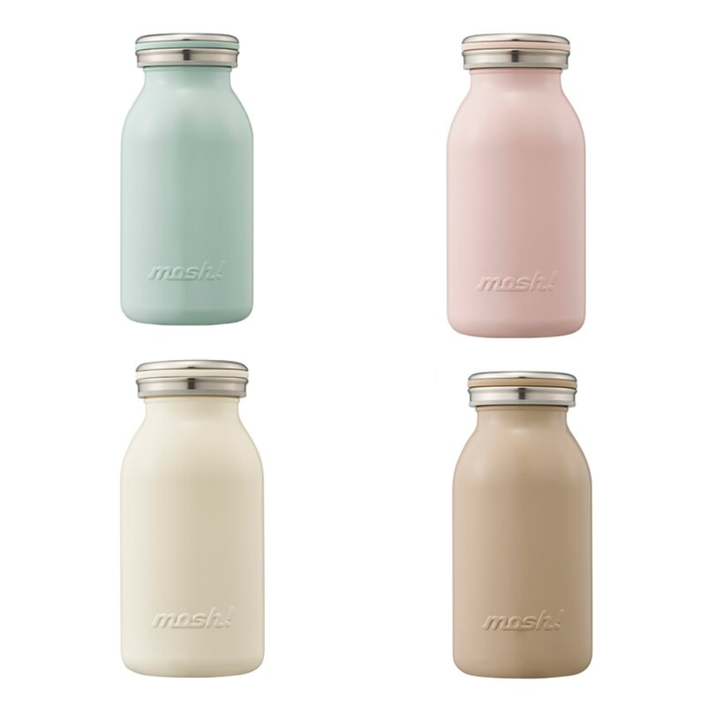 Japan MOSH! Milk-Themed Thermal Insulated Bottle 350ml