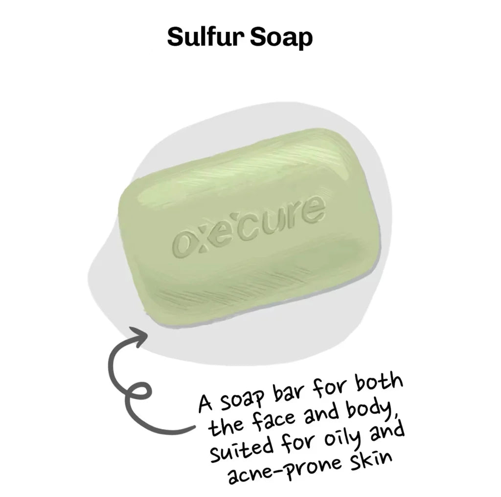 Oxe'Cure Reduce Acne Treatment Sulfur Soap (Face Back & Chest Skin) 100g