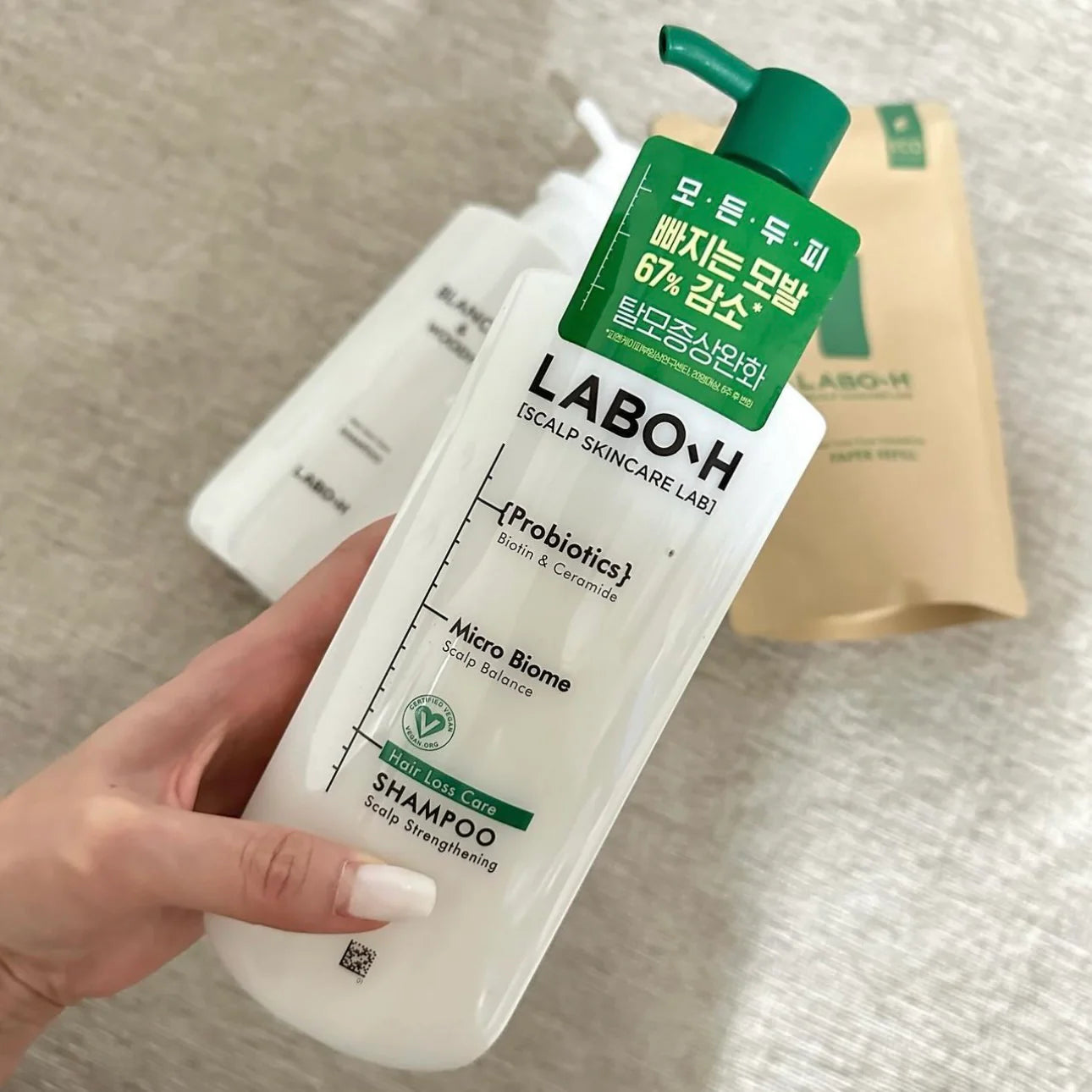 LABO-H 韓國 頭皮強化防脫發益生菌洗髮水 333ml+ 50ml