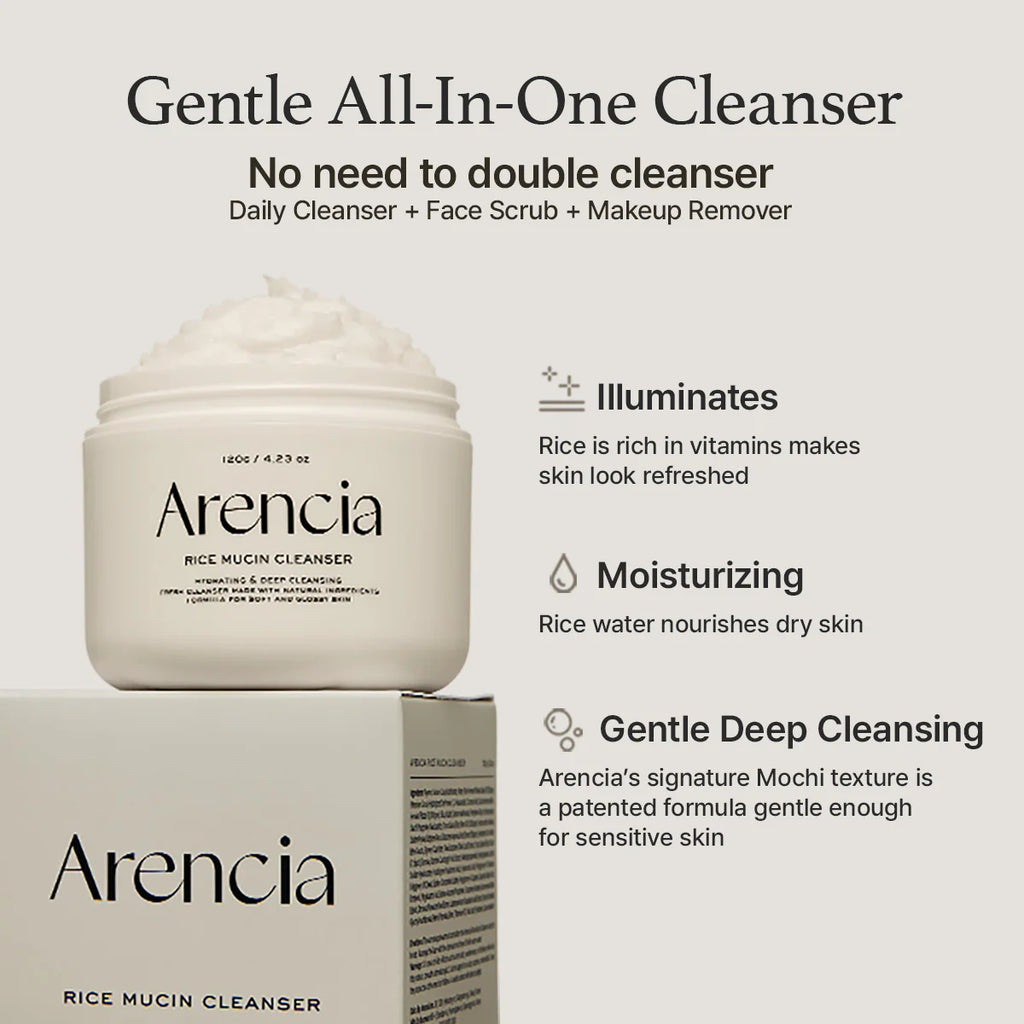 Arencia Rice Mucin Moisturizing Cleanser 120g