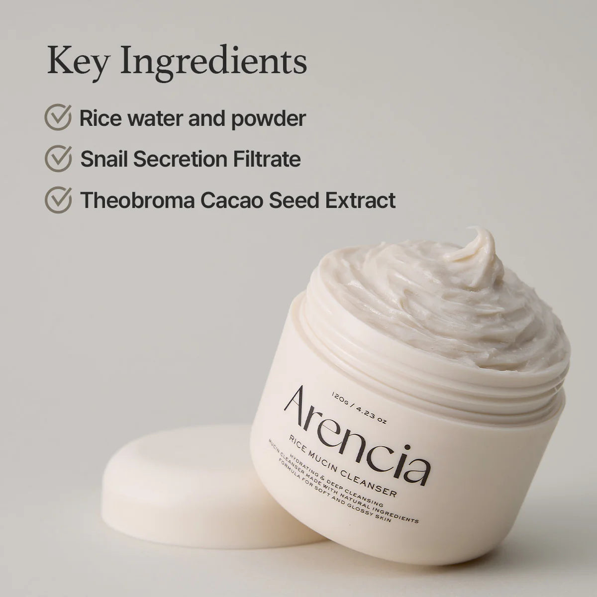 Arencia Rice Mucin Moisturizing Cleanser 120g