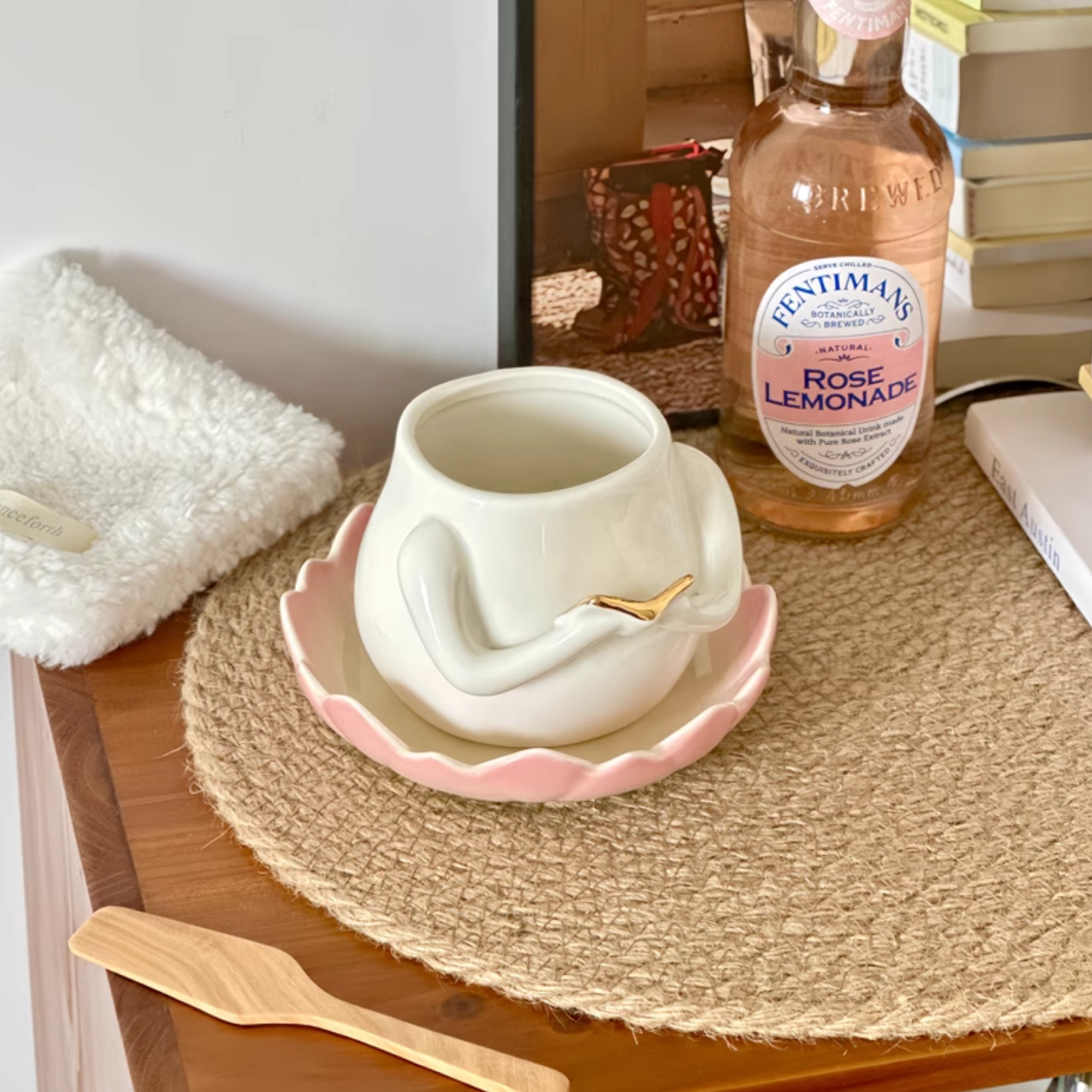 A Golden Cup In The Book (Cup + Lotus Flower Saucer)