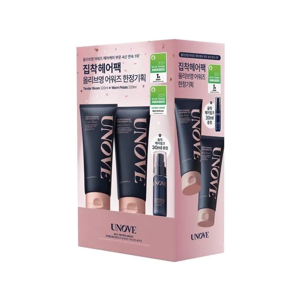 UNOVE Deep Damage Treatment EX (320ml+320ml+Freeze Calming Conditioner 30ml)