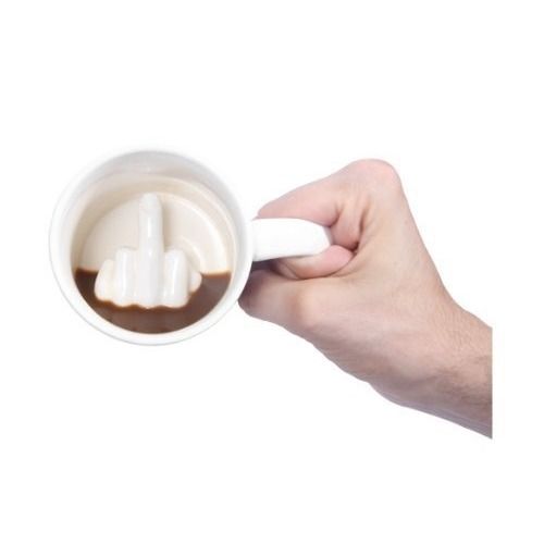 Middle Finger Cup Ceramic Novelty Coffee Mug 350ml