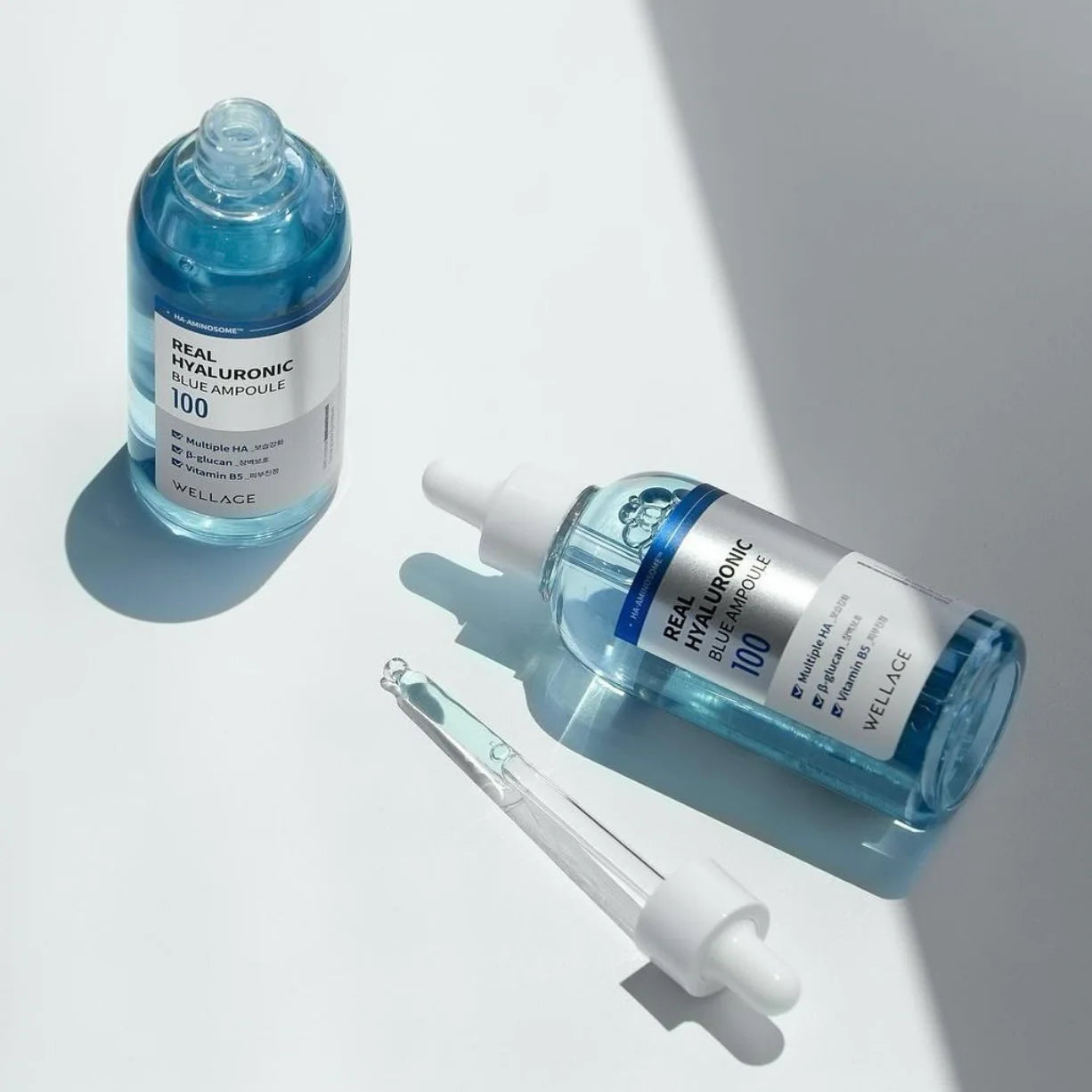 WELLAGE Real Hyaluronic Blue 100 ampuller sæt 60ml + 60ml