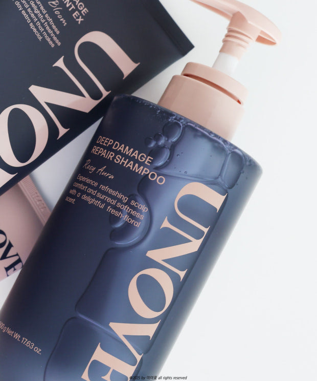 UNOVE Deep Damage Repair Shampoo Set (Rosy Aura 500g+ Sweet Breeze 500g)