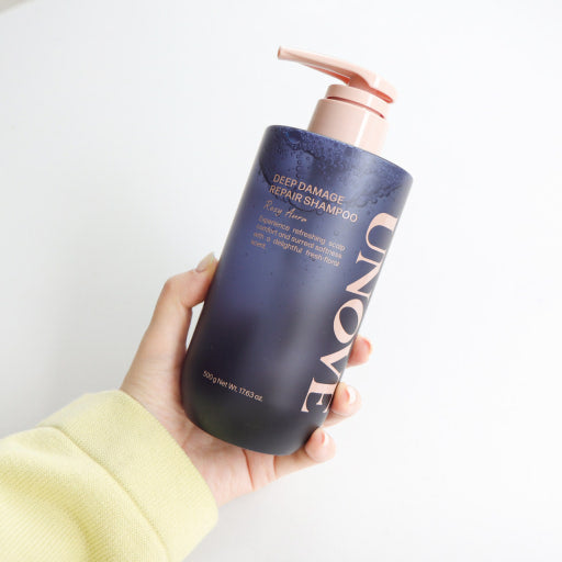 UNOVE Deep Damage Repair Shampoo Set (Rosy Aura 500g+ Sweet Breeze 500g)
