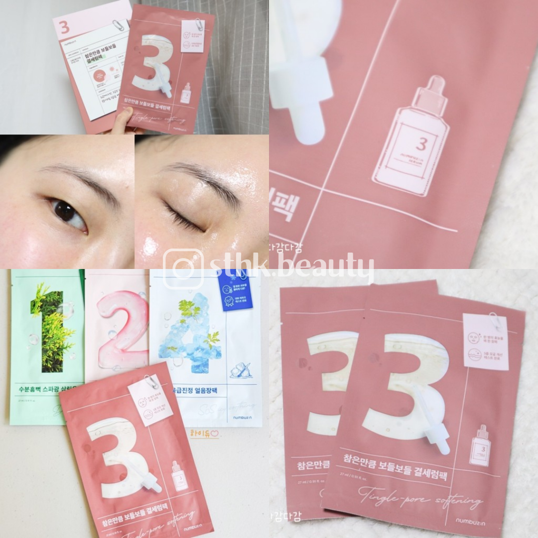 Numbuzin No.3 Tingle-Pore Softening Sheet Mask 4ea