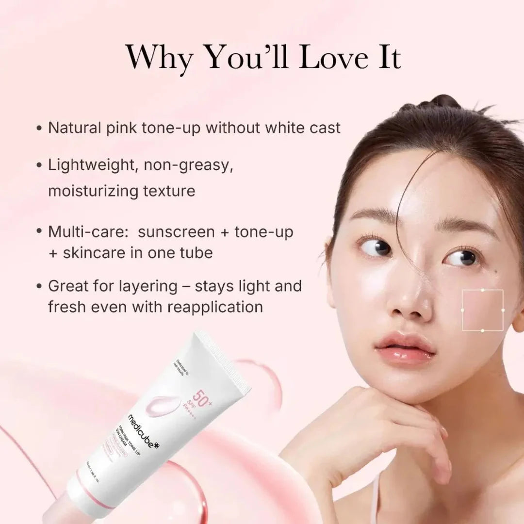 Medicube PDRN Pink Tone Up Sun Cream SPF 50+ PA++++ 50ml