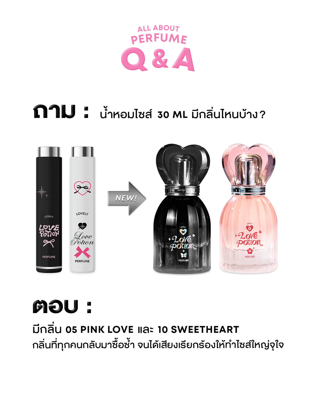 LOVE POTION Pink Love Lovely Perfume (Fruity Scent) 30ml