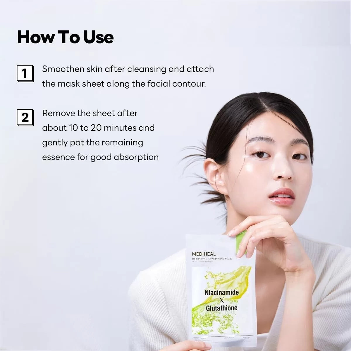 MEDIHEAL 韓國 B3xGSH 雙效修護提亮面膜 4片
