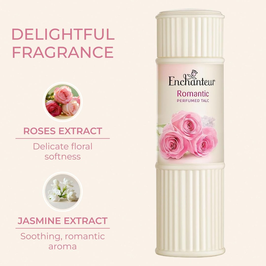 Enchanteur Fragrance Body Powder (Romantic Floral Fragrance) 125g