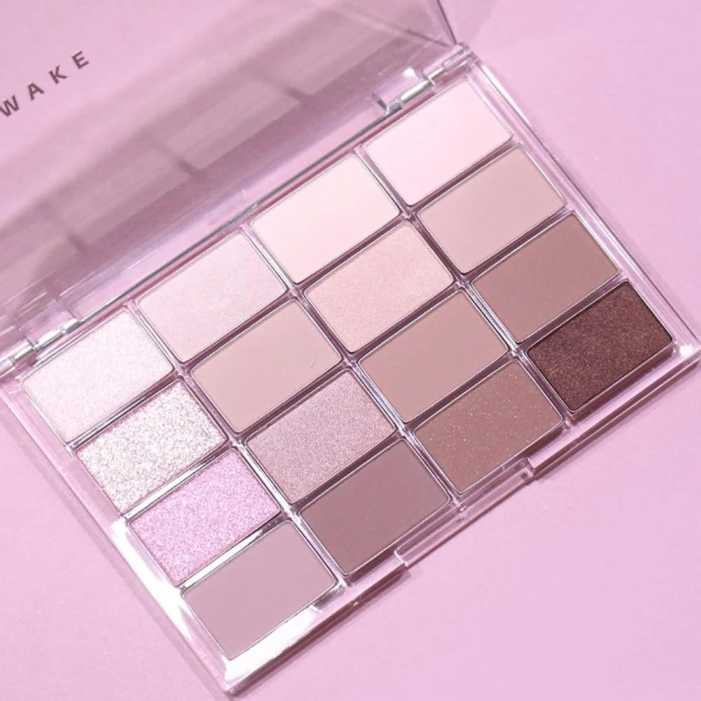 Wakemake Soft Blurring Eye Palette With 16 Colors (#02 Lively Blurring) 14g