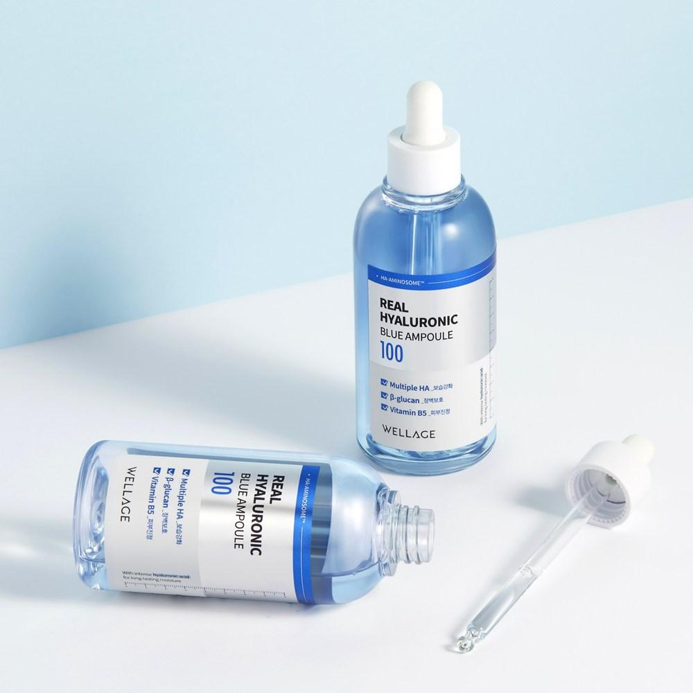 WELLAGE Real Hyaluronic Blue 100 ampuller sæt 60ml + 60ml