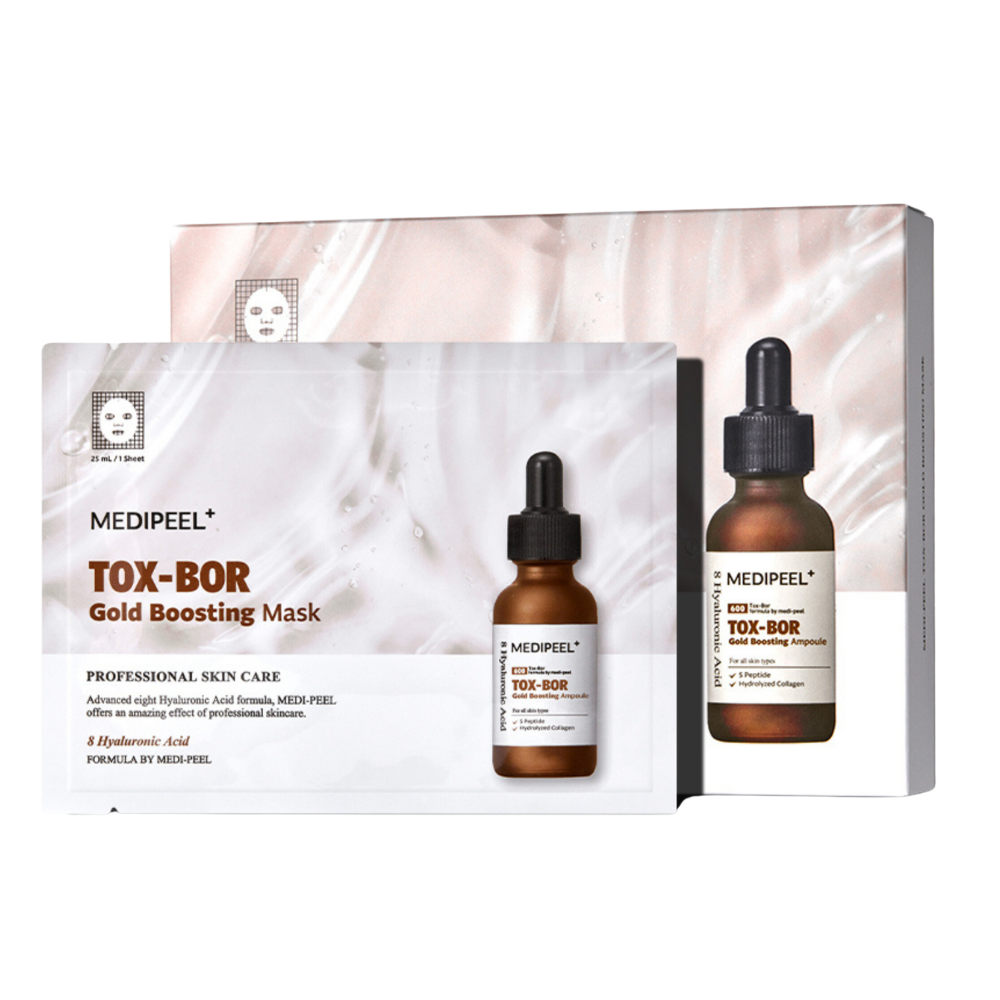 Medipeel Tox 8 Hyaluronic Acid Bor Gold Boosting Mask Pack 25ml x 10ea