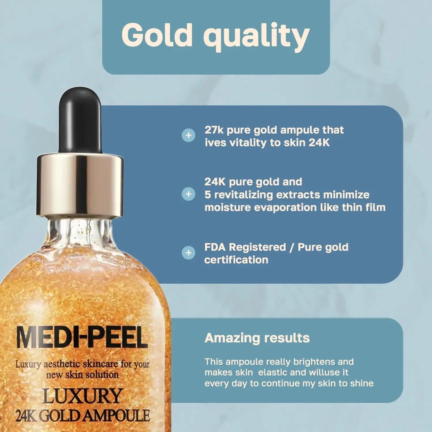 Medipeel 99.9% Pure 24K Gold Firming Ampoule 100ml