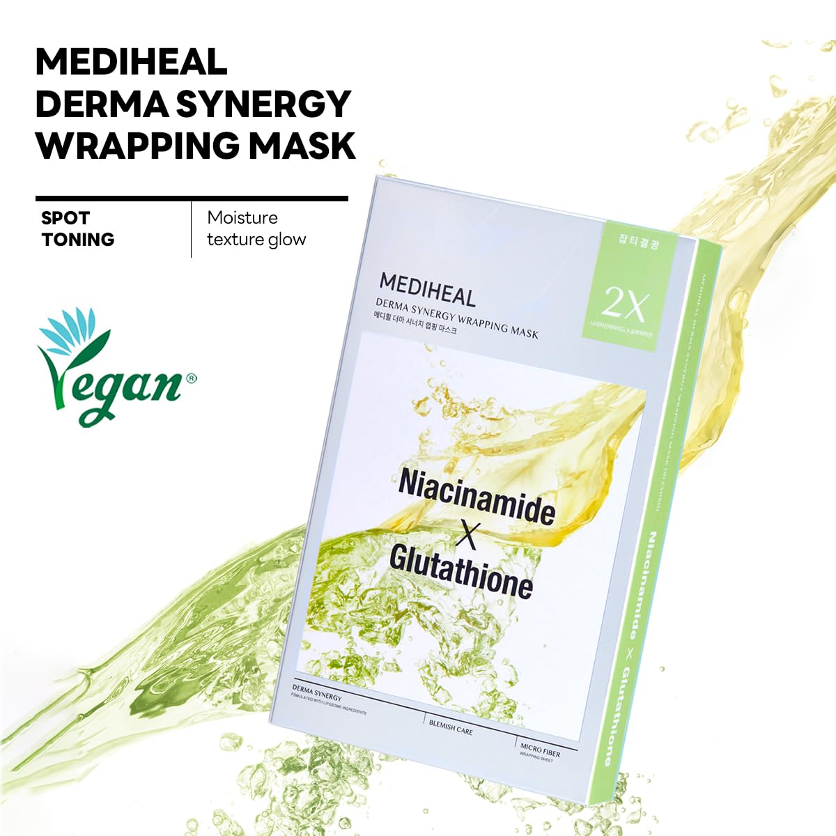 Mediheal Niacinamide Glutathione Derma Synergy Wrapping Mask 4ea