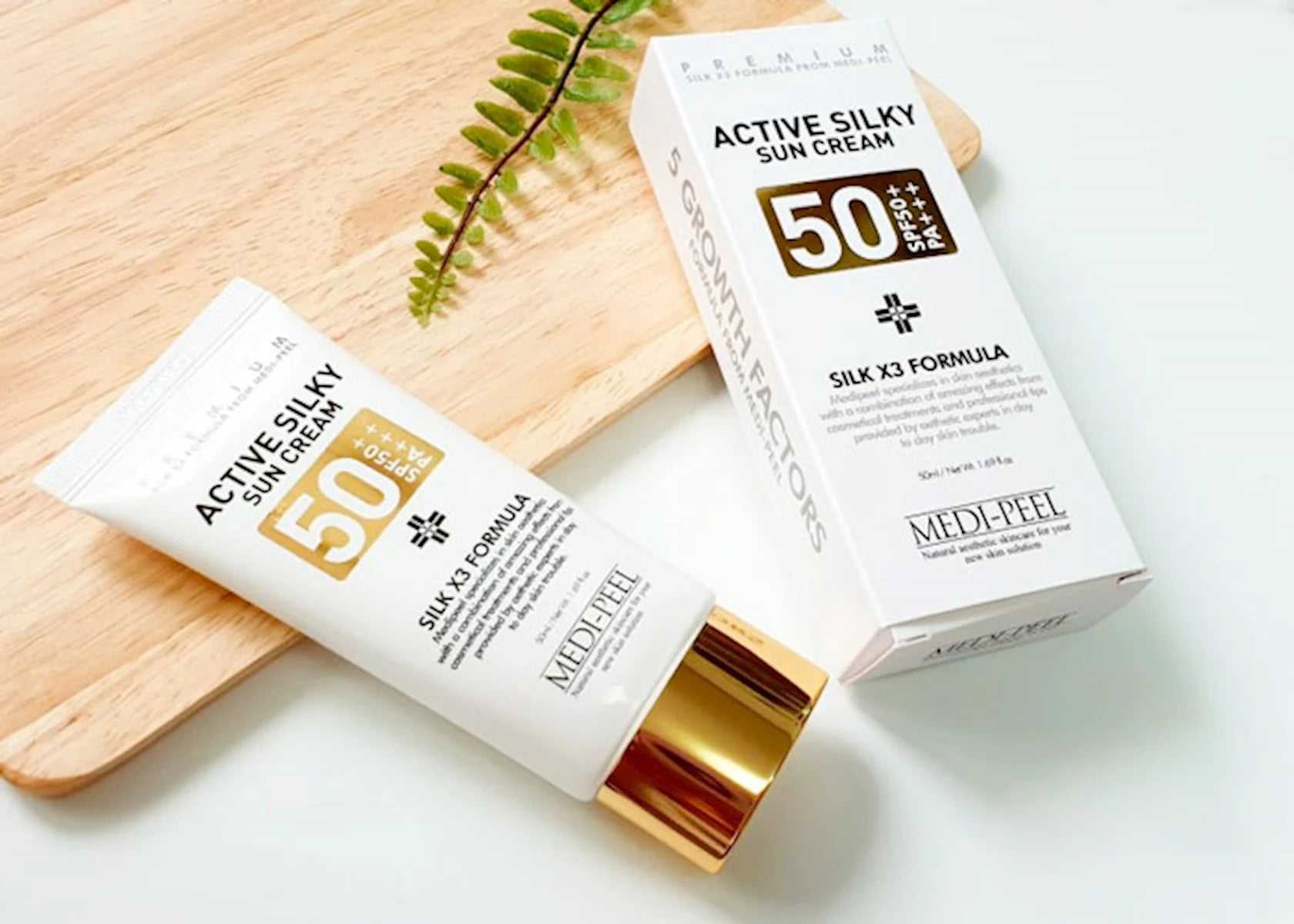 Medipeel 韓國 5GF 三重蠶絲蛋白 修復防曬隔離霜 SPF50+ PA+++ 50ml