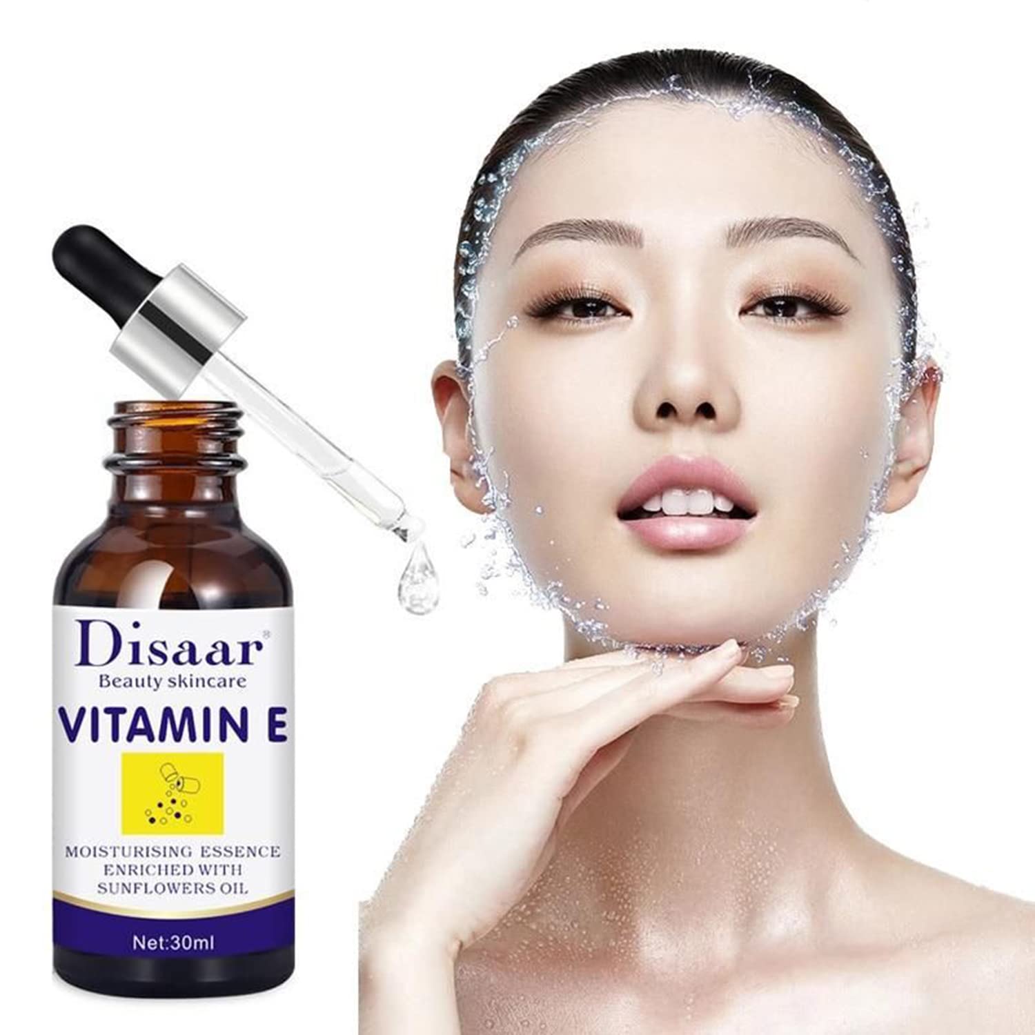 DISAAR Vitamin E Face Serum Moisturizing Sunflowers Oil Essence (Anti-Wrinkles & Repair Skin Replenish) 30ml