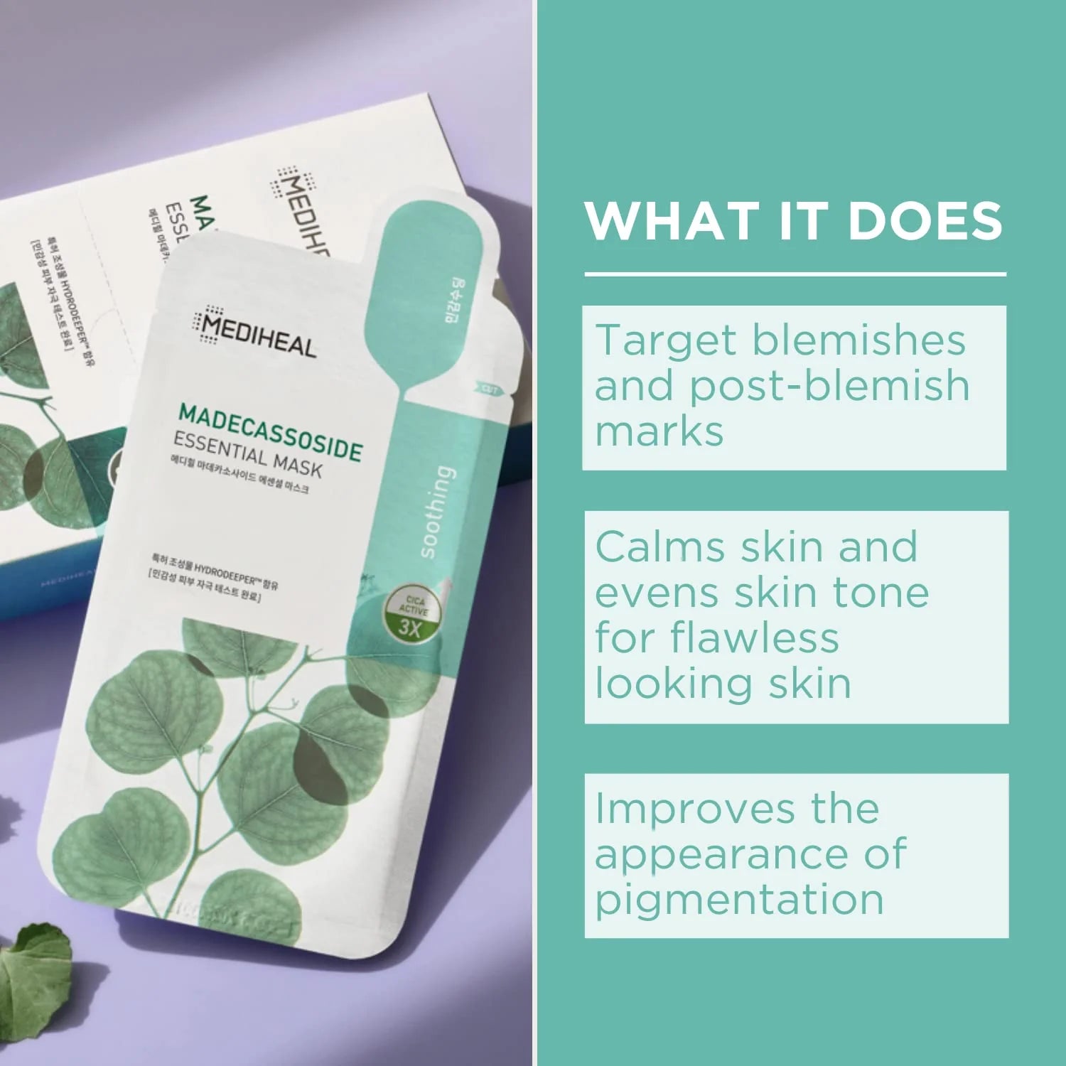 Mediheal 韓國 積雪草舒緩護理導入精華面膜 10片