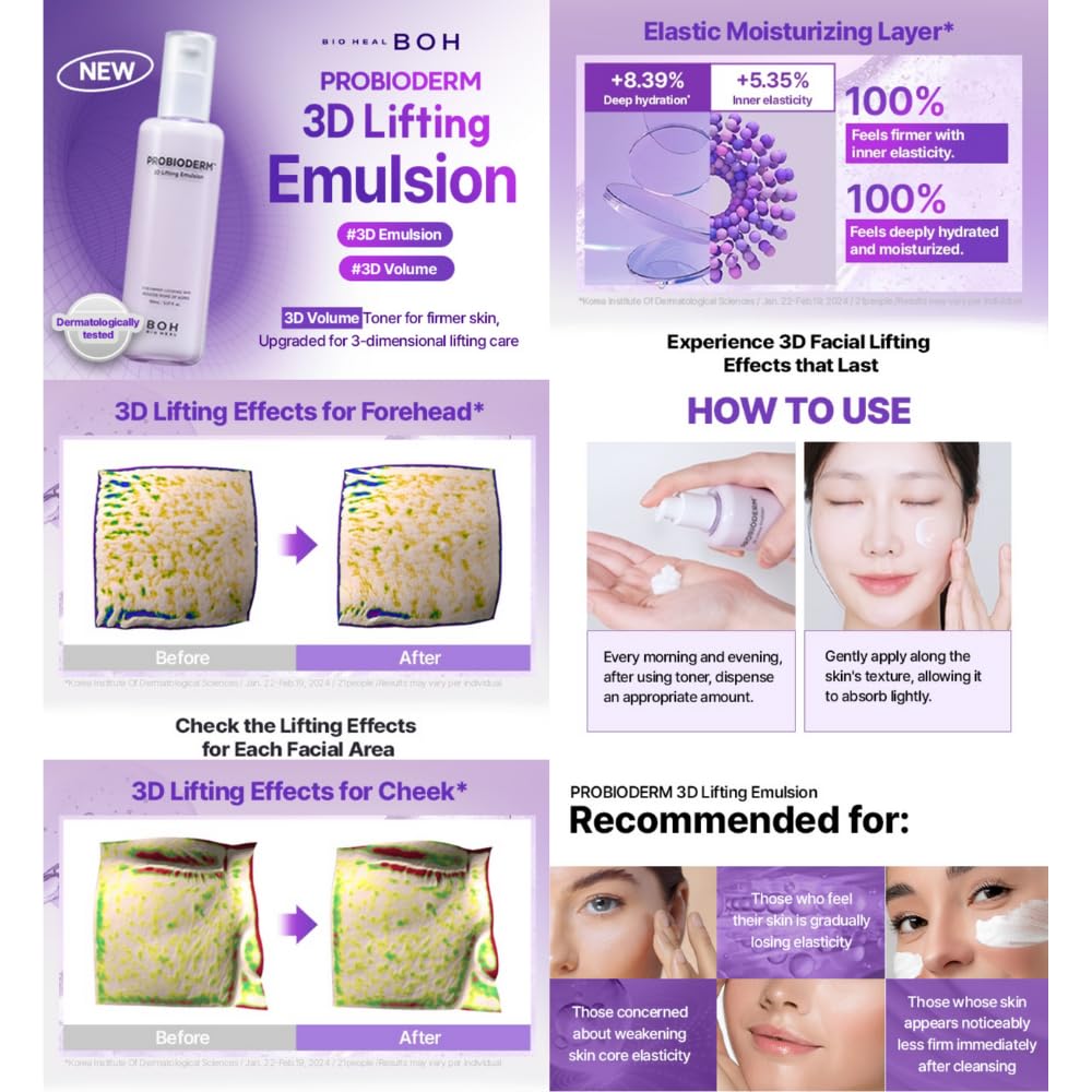 Bioheal BOH Probioderm 3D Lifting Skin Care Special Set (Essential Toner 150ml + Emulsion 150ml)