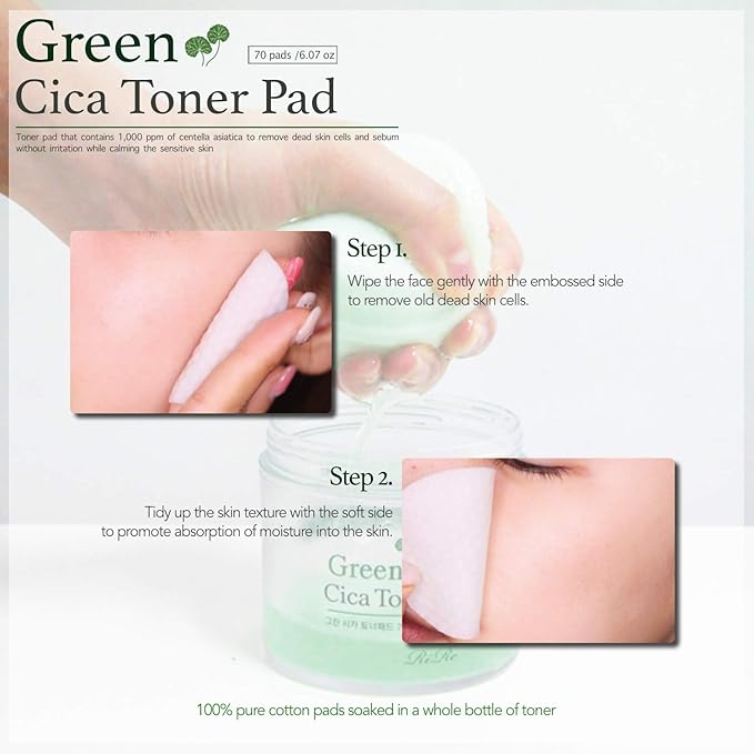 Rire Green Cica Toner Pad 70ea