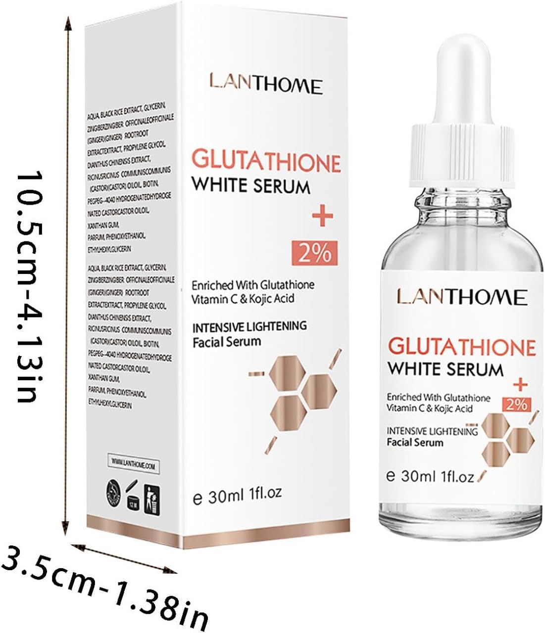 Lanthome Glutathione Vitamin C & Kojic Acid Whitening Serum 30ml