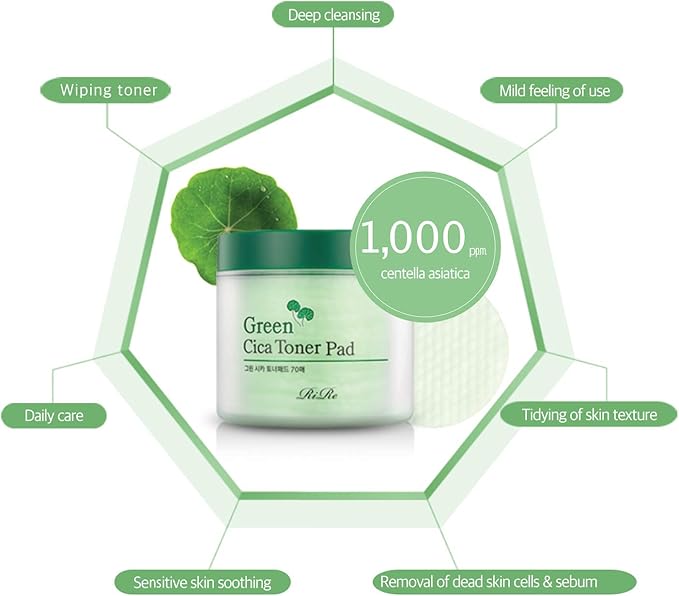 Rire Green Cica Toner Pad 70ea
