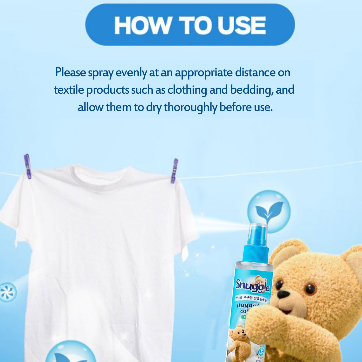 Snuggle Fabric Deodorizer Spray (Blue Sparkle) 150ml