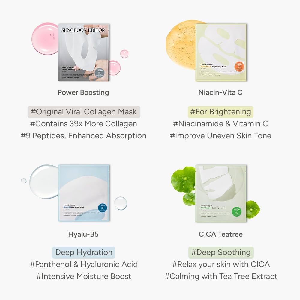 SUNGBOON Deep Collagen Hyalu-B5 Hydrating Mask 4ea